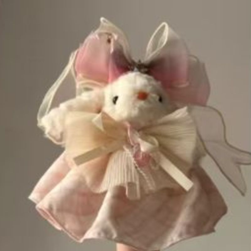 1040864可爱萌系毛绒挂件钥匙扣书包包挂饰小玩偶小熊小可爱超级舒服