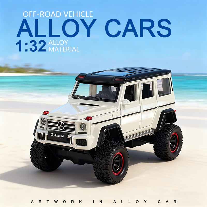 1:32 Mercedes-Benz G500 alloy off-road vehicle model G-Class Mercedes-Benz revamped G-Class simulation car toy boy Specification image