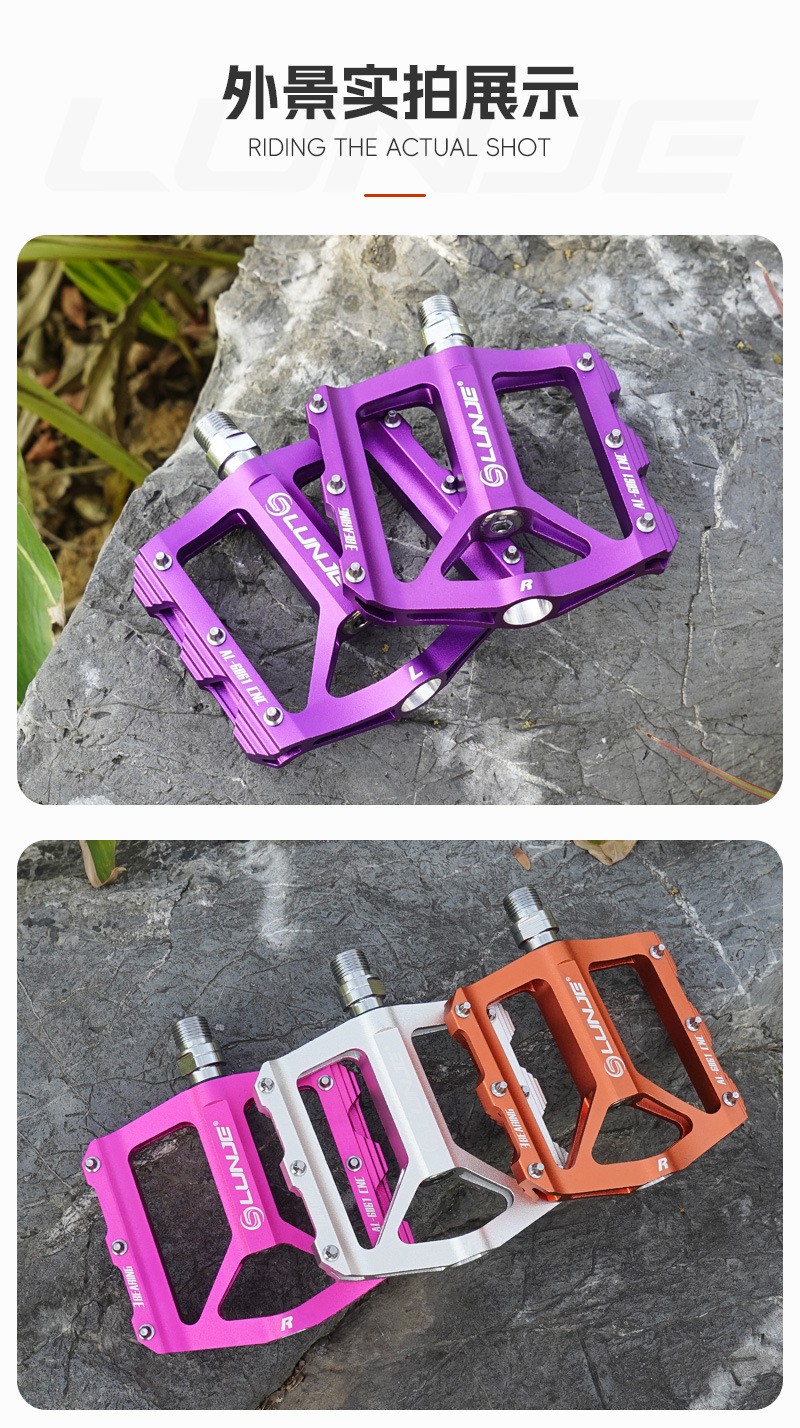 XT-T007 bearing footrest, aluminum alloy footrest, bicycle footrest, mountain bike with nails, anti-slip bicycle footrest pic 10