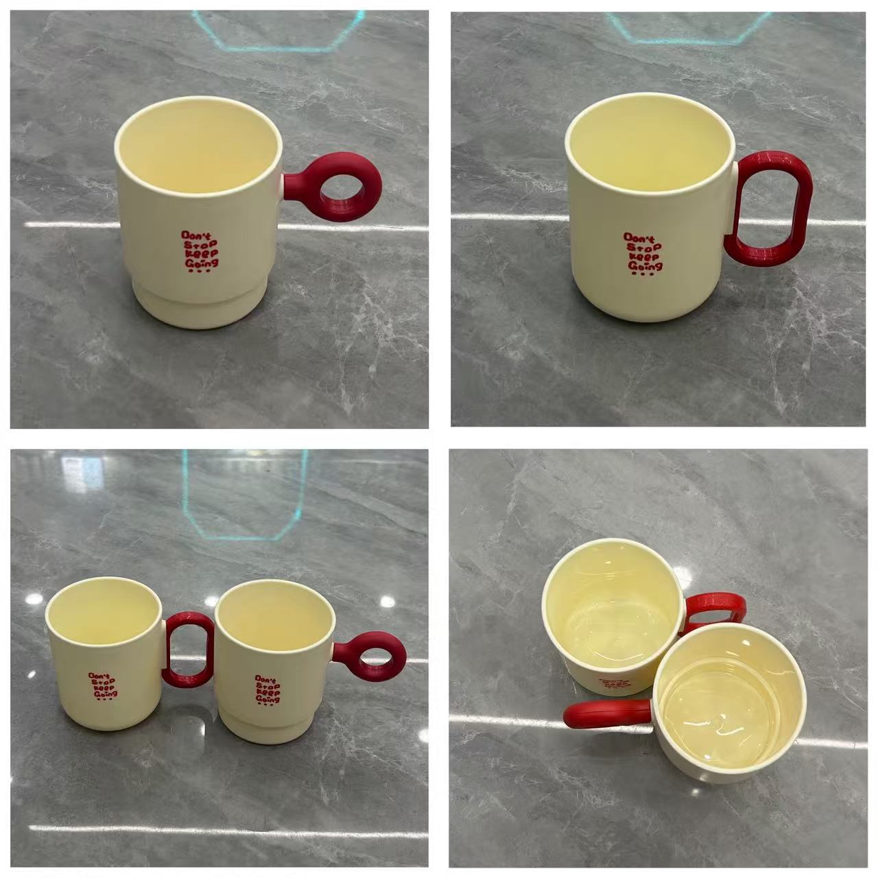 ins high-appearance-level mouthwash cup, home couple bathroom washbasin cup, creative large-capacity toothbrush cup with handle, tooth bucket Item Picture