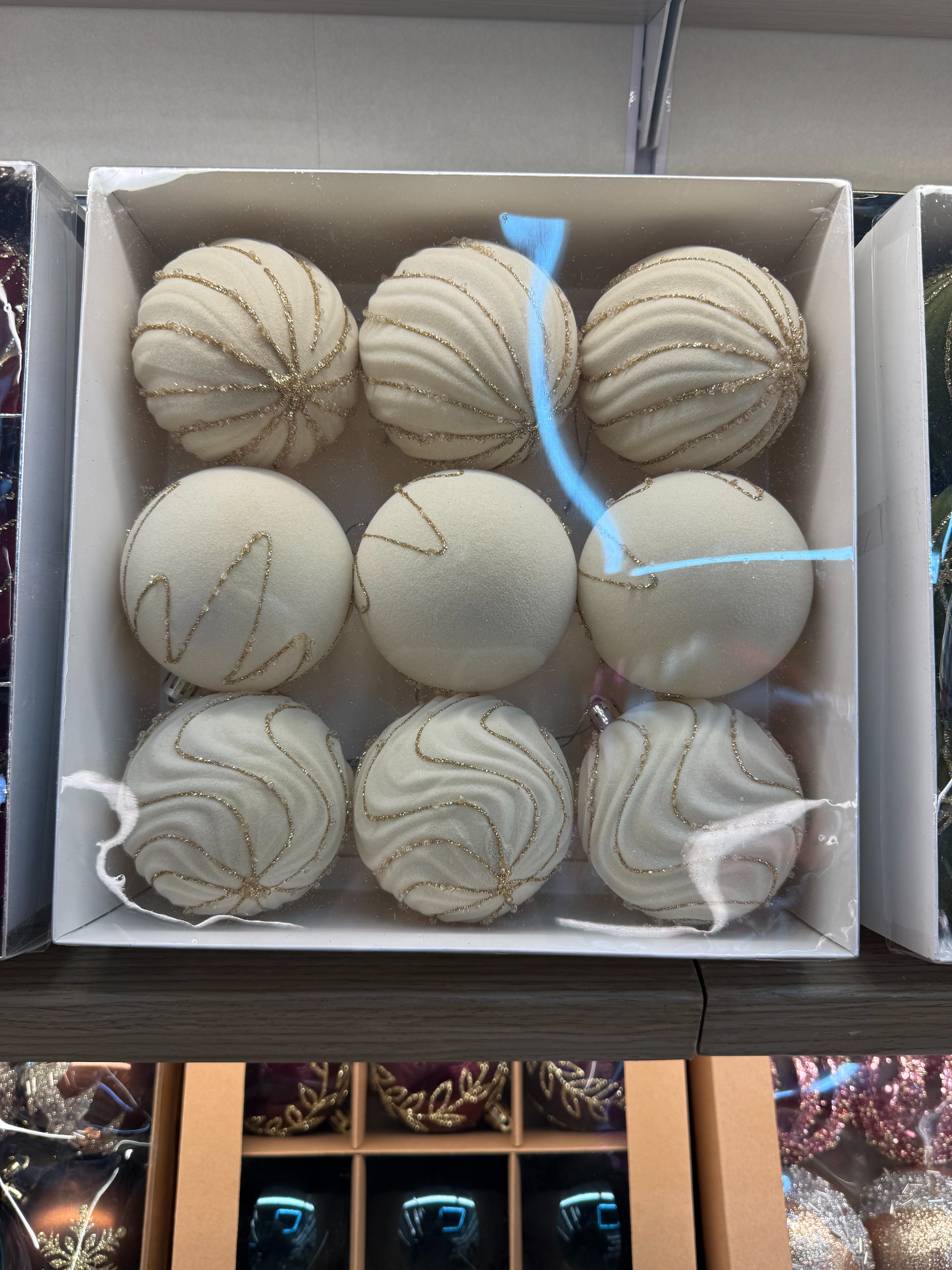 蓝润圣诞装饰品彩球圣诞球全白款