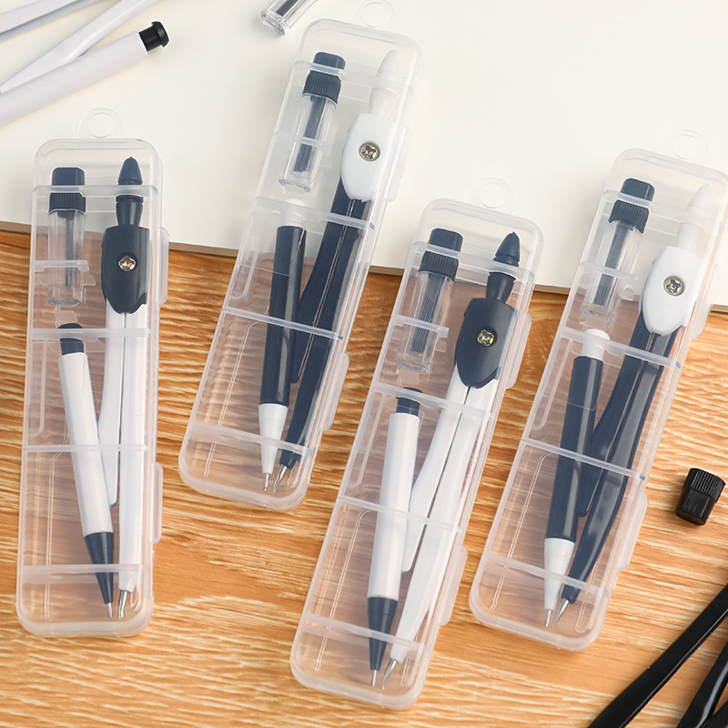 Simple exam compass set, metal drawing compass drawing tools for primary and secondary school students, Math teaching stationery 114 details Picture