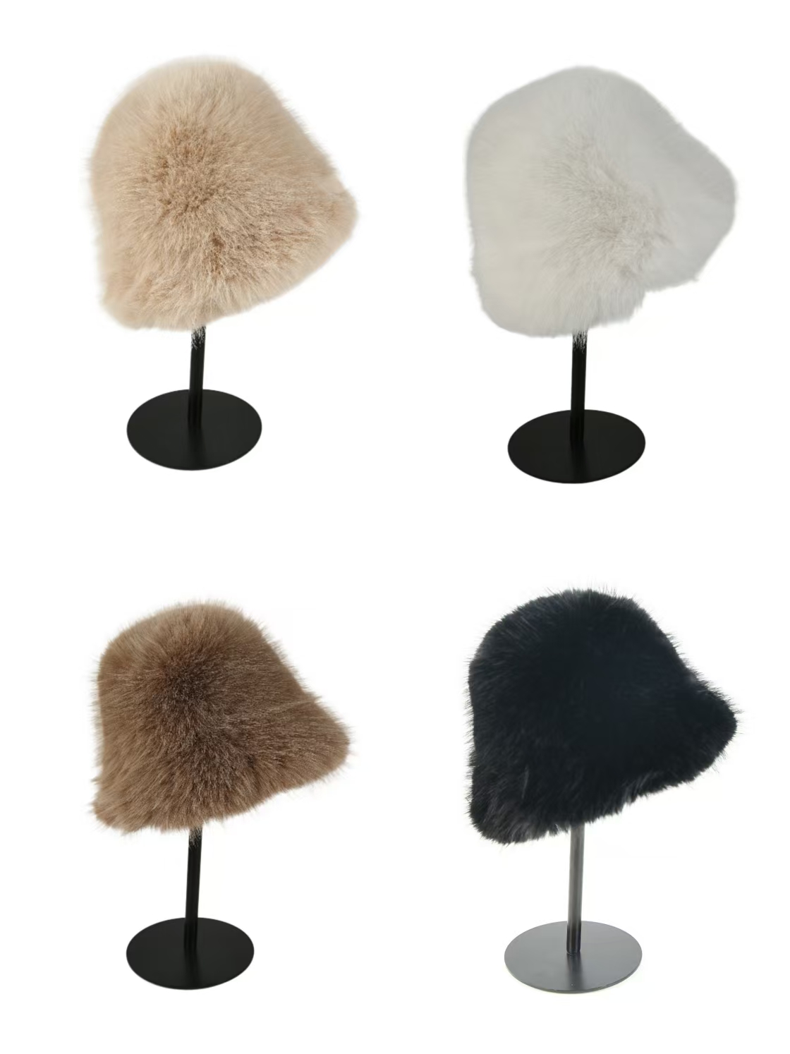 New autumn and winter faux mink flat top hats for women, warm and versatile Mongolian plush hats that show off your face, fashionable hats for children, clothing and accessories full figure