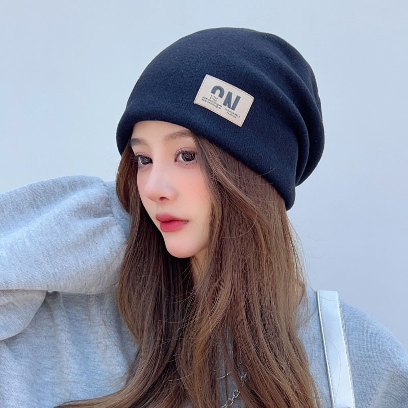 Dui Dui Hat's new autumn and winter style Japanese-style ear-protective headband knitted cap, personalized windproof cap detail image 1