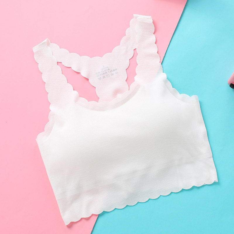 Inventory export to Southeast Asia: seamless breathable vests for junior high school development period, girls' underwear, bras, summer underwear, lightweight children's underwear, ice silk clothes, seamless ice silk vests, breathable bras for export Application Scenario