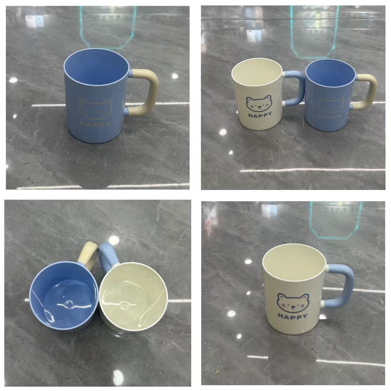 Student dormitory cartoon-style couple plastic household toothbrush and mouthwash cups Item Picture