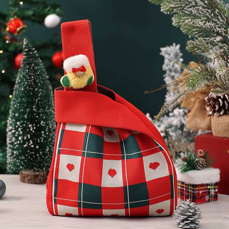 圣诞节装饰品圣诞礼物袋圣诞糖果袋平安果袋圣诞苹果袋圣诞手提袋 跨境爆品