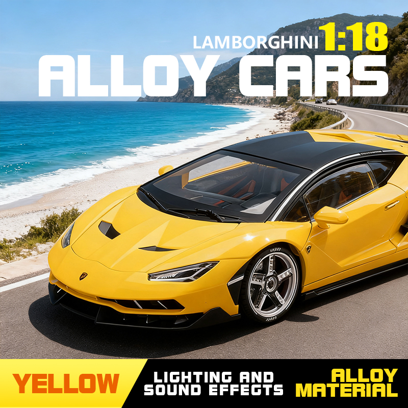 1:18兰博跑LP770合金模型回力声光音效潮流艺术桌面潮玩男孩玩具