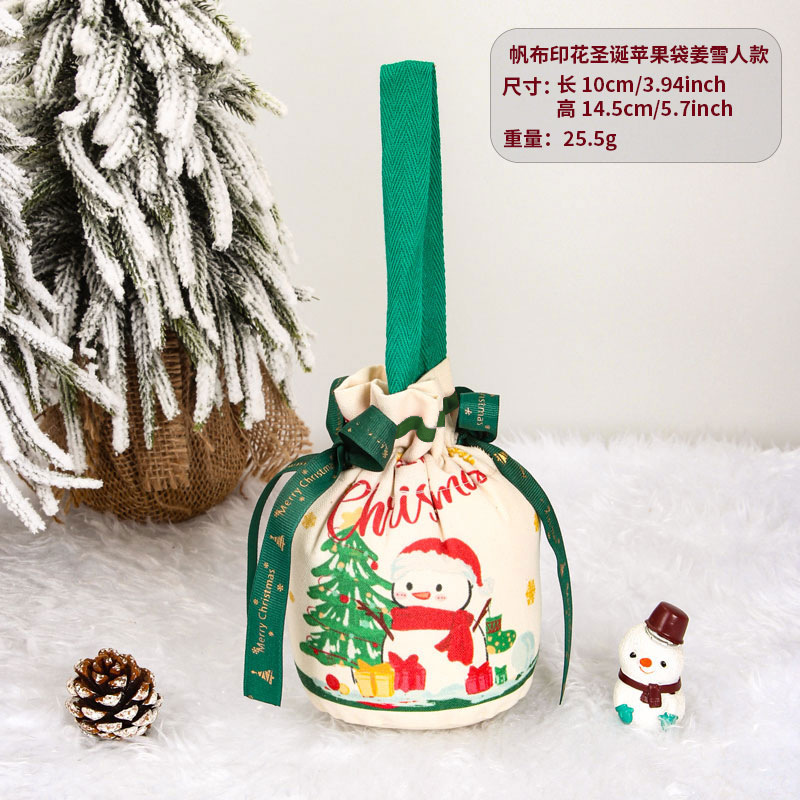 跨境新款圣诞节苹果袋儿童礼物袋幼儿园糖果袋平安夜苹果包装礼盒 气氛礼物袋产品图