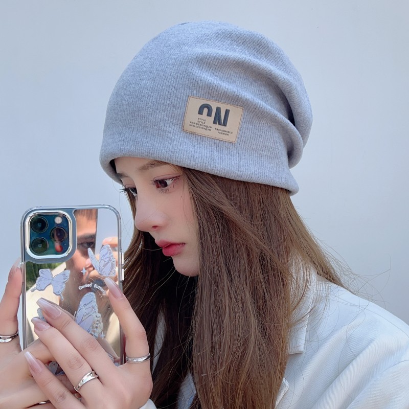 Dui Dui Hat's new autumn and winter style Japanese-style ear-protective headband knitted cap, personalized windproof cap detail image 4