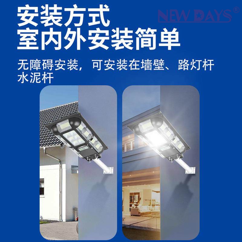 NEWDAYS marca cross border nueva luz solar LED luz de calle de iluminación luz de emergencia al aire libre resaltado cuerpo humano sensor ahorro de energía luz de iluminación impermeable Application Scenario