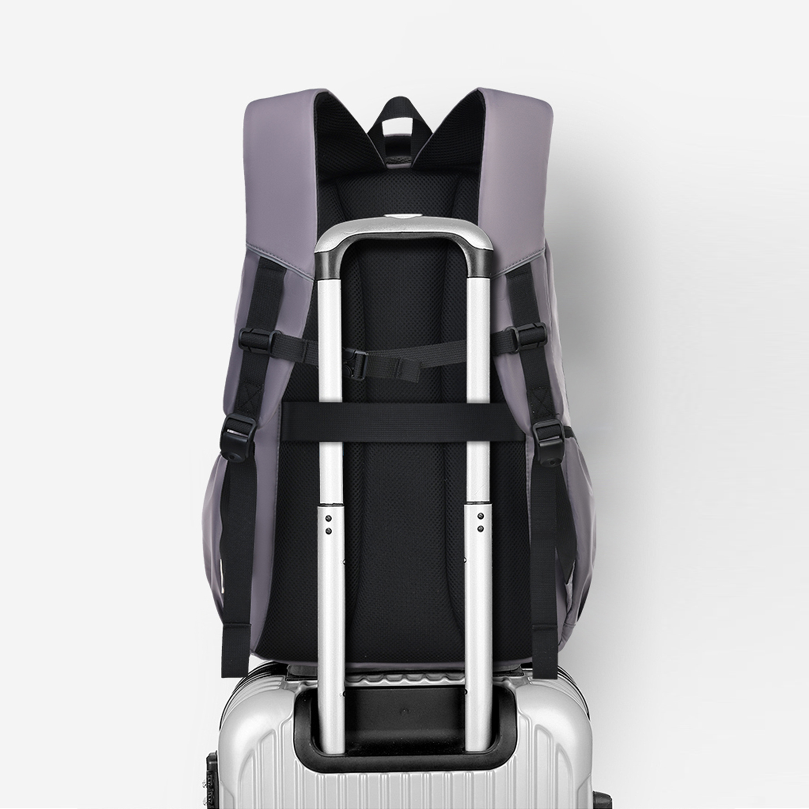 Large-tailed cat British minimalist color-blocking fashionable and trendy backpack, large-capacity lightweight waterproof, tear-resistant and wear-resistant schoolbag, outdoor travel dual-purpose backpack Item Picture