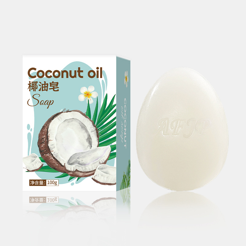 maxi limpio Natural Coconut Oil Handmade Soap for Cleansing, Bathing, washing and Bathing, as a souvenir coconut soap details Picture