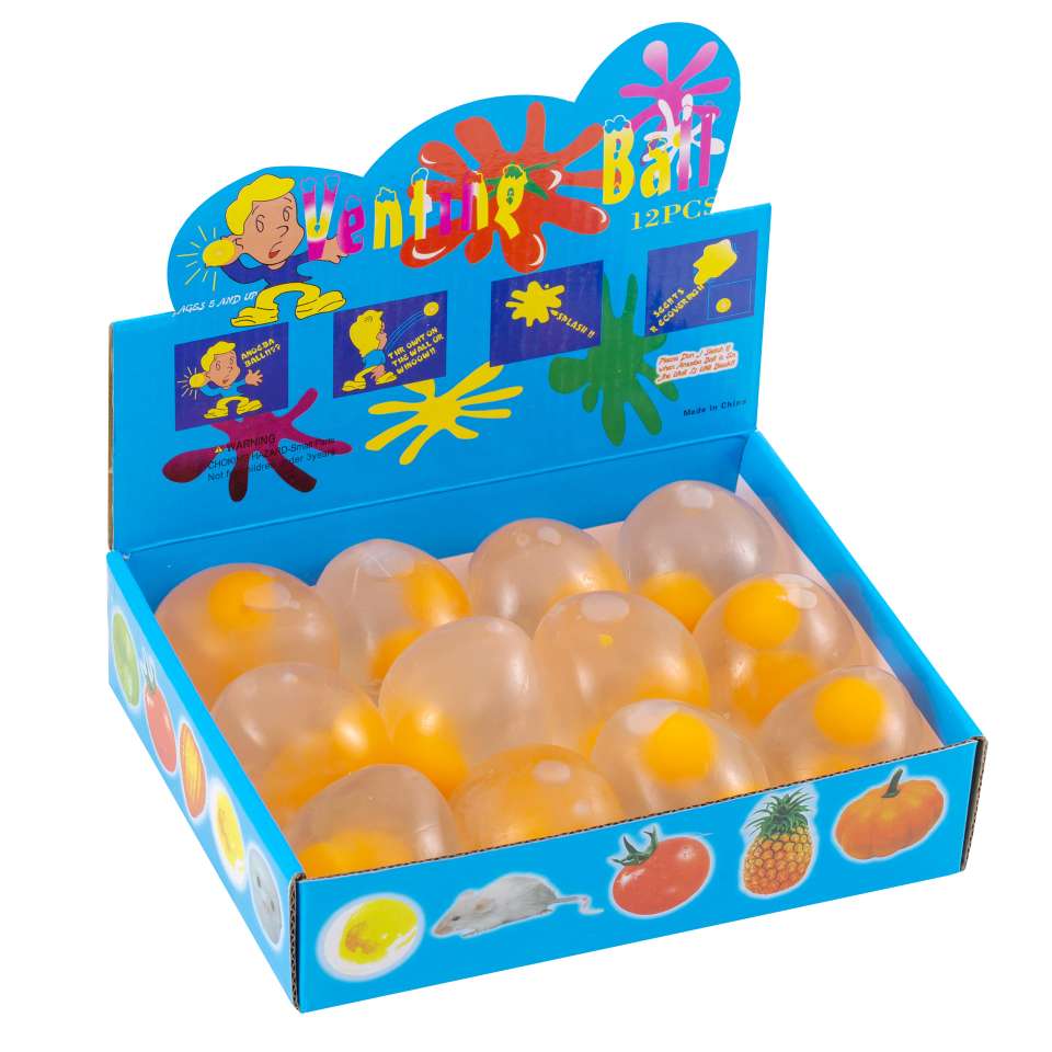 Release double yellow eggs, transparent simulation eggs, stress-relieving children's pinching fun toys, stress-relieving magic tools, student gifts wholesale Item Picture