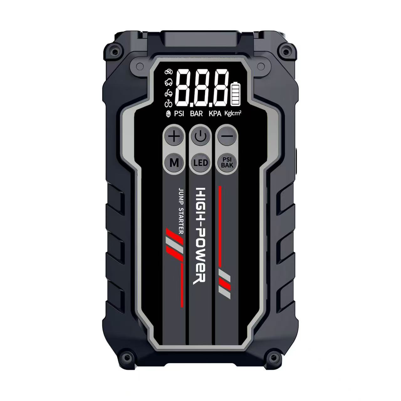 Car emergency start power supply, 12V vehicle-mounted 12000MA air pump, multi-functional mobile phone charging lighting pic 2