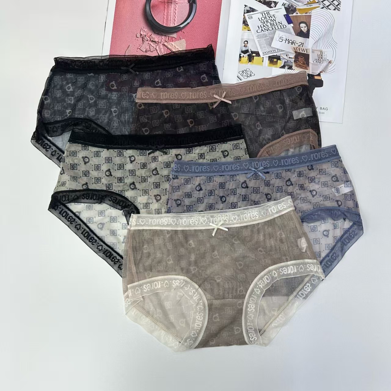 库存尾货清仓女士印花内裤性感蕾丝女士内裤女士三角裤舒适漂亮印花女士内裤