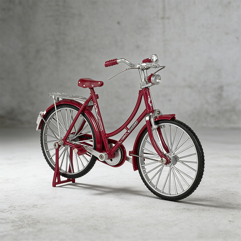 1:1028 bar female bicycle model simulation alloy car model, car model metal toy car ornament