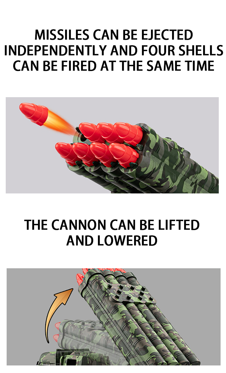 Eight-engine missile vehicle alloy model, rebound sound and light effect, trendy art desktop, trendy toys for boys, and decorative items pic 5