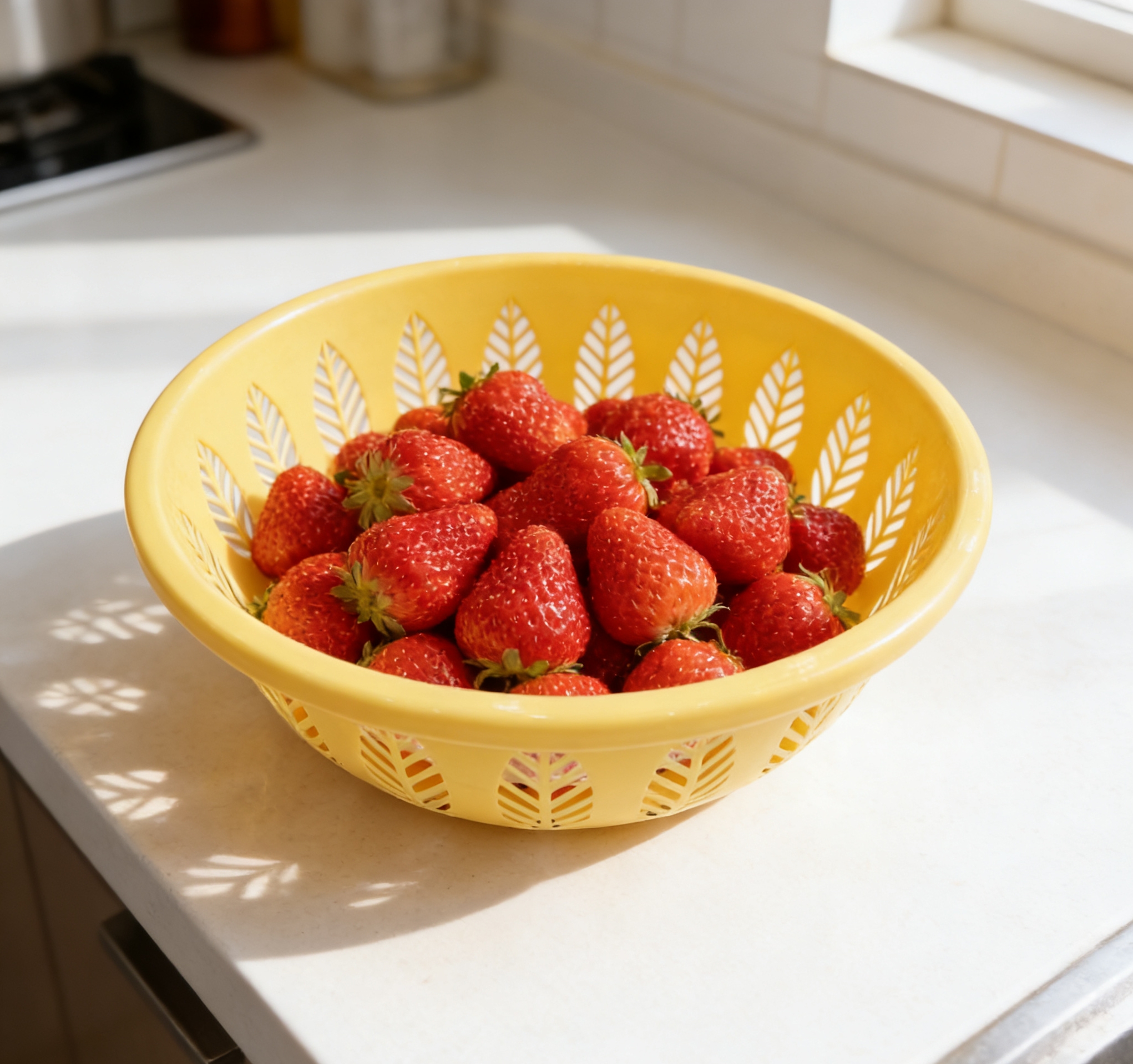 Household multi-functional draining basket, colorful hollowed-out fruit and vegetable storage basket set, household hollowed-out draining basket, kitchen vegetable washing basket, fruit storage basket Specification image