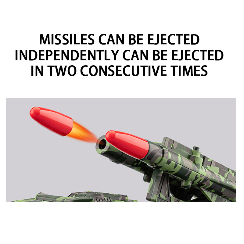 Double-headed missile vehicle simulation alloy car model, car model metal toy car, rebound sound and light decorative item, boys' toy Specification image