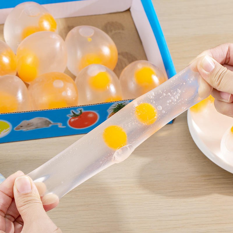 Release double yellow eggs, transparent simulation eggs, stress-relieving children's pinching fun toys, stress-relieving magic tools, student gifts wholesale Application Scenario