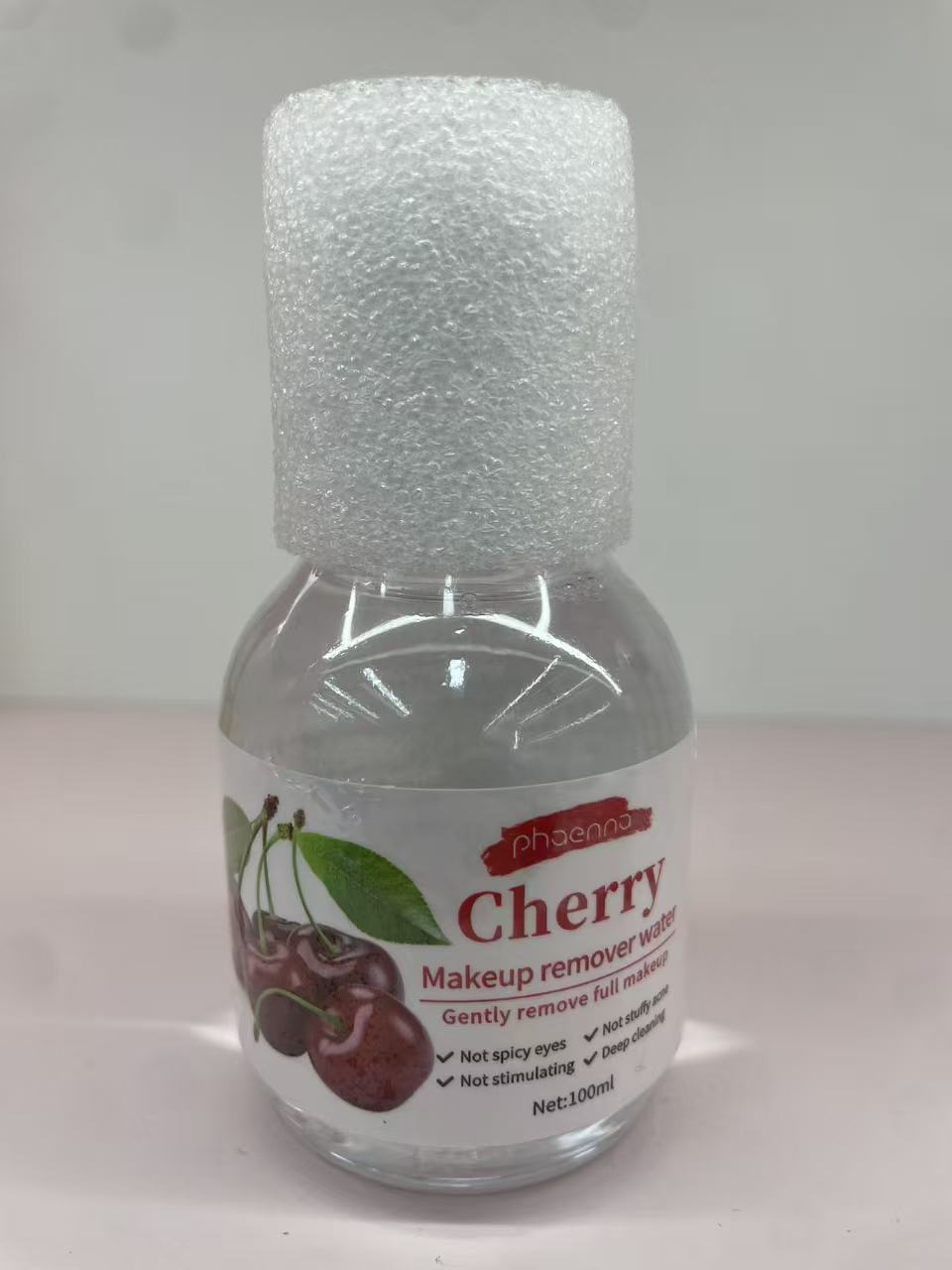 2026跨境好货小样款100ML樱桃洁润卸妆水（外文版）Cherry makeup remover产品图