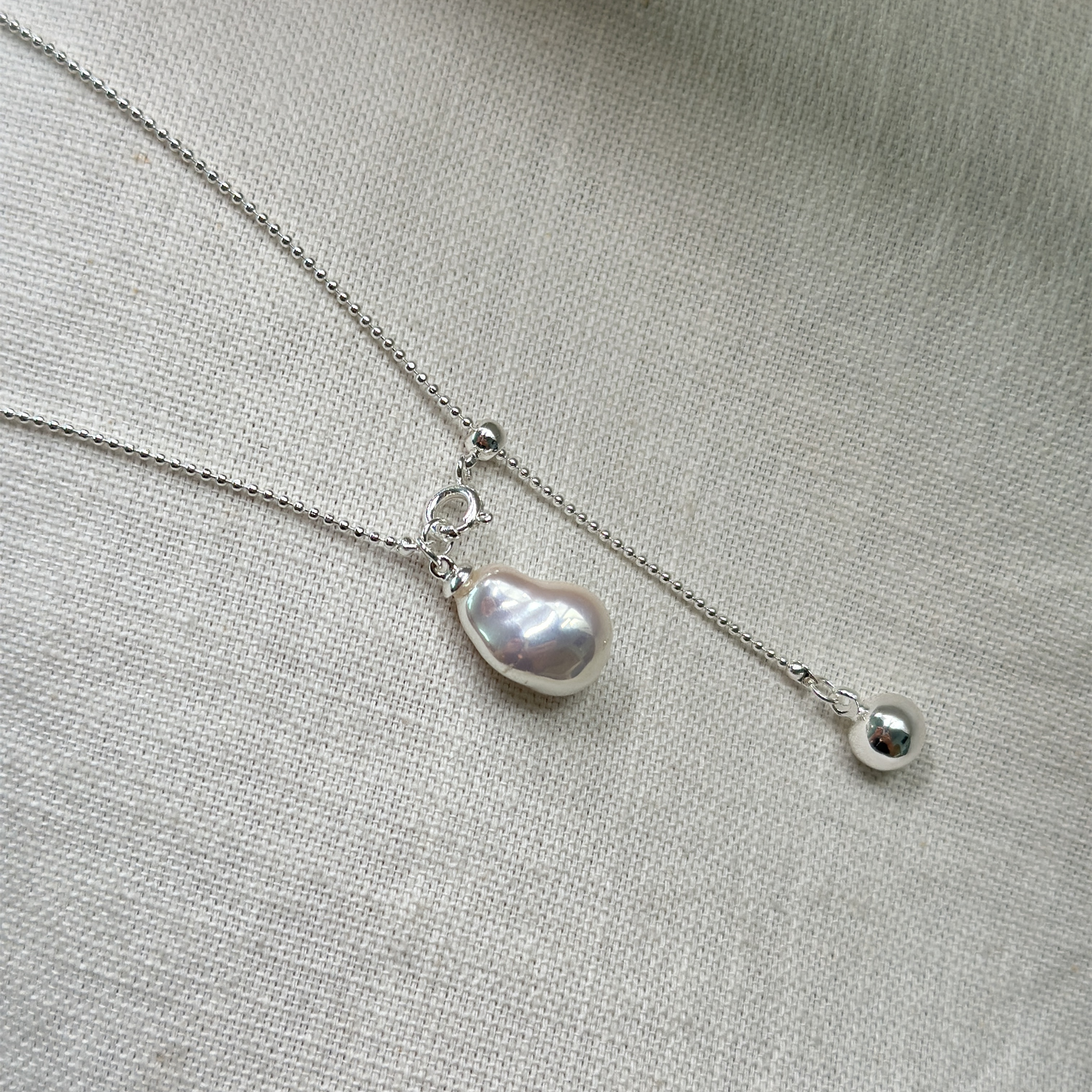 Marlock pearl pendant necklace, extended sweater chain, pearl necklace, tassel necklace, natural, niche, high-end, exquisite, fashionable and versatile collarbone chain pic 6