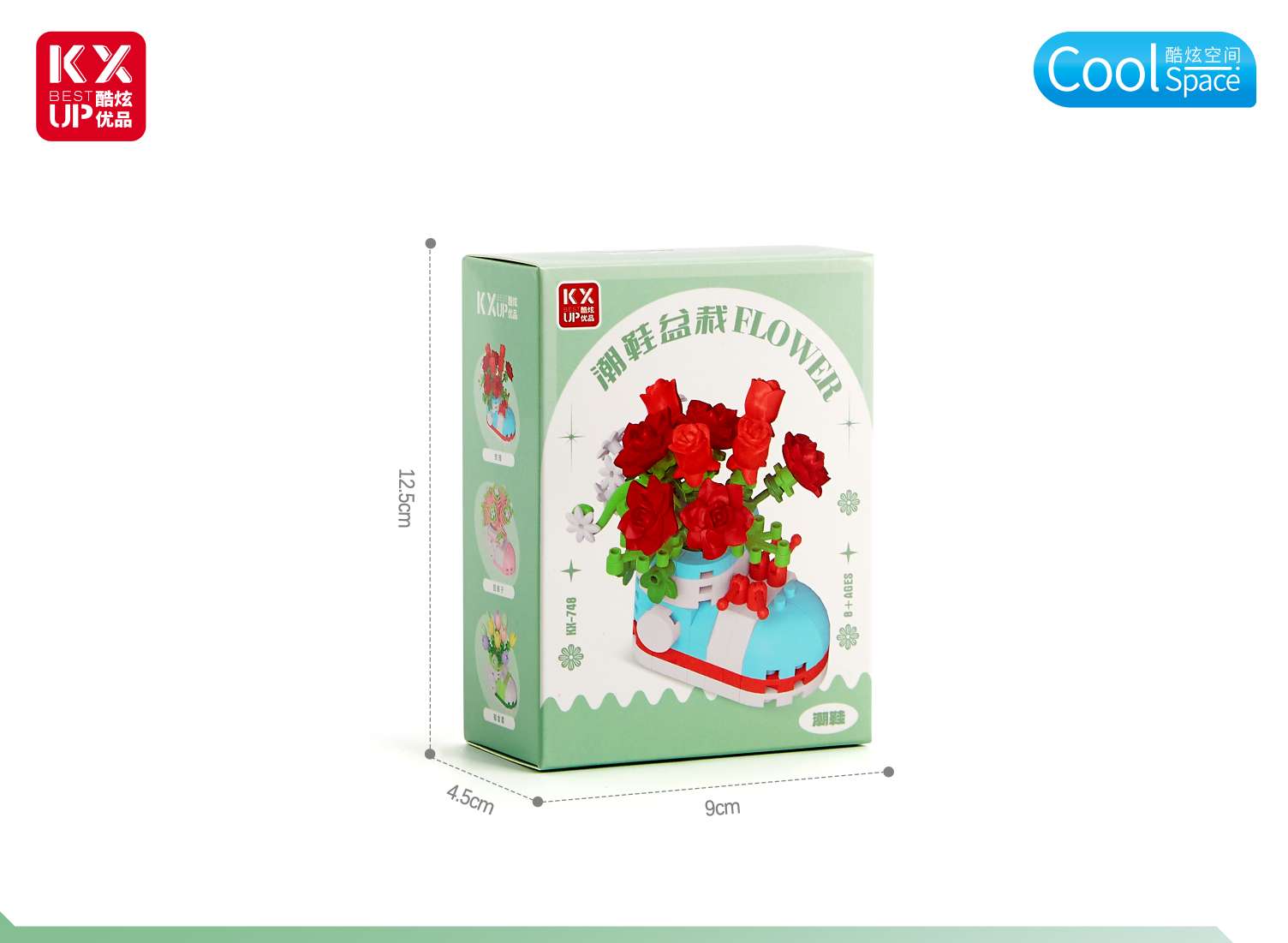 The LEGO building block educational and educational toy flower-shaped building block combination is suitable for children's early learning details Picture