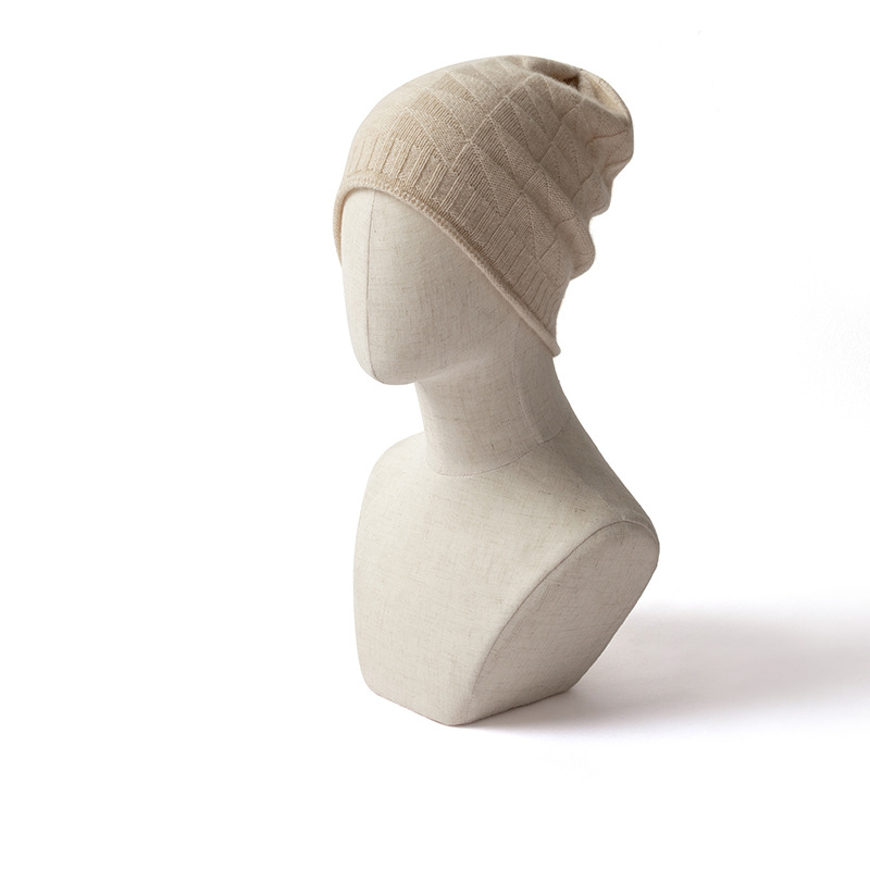 Cashmere knitted hats for women, cashmere autumn and winter knitted hats, warm hats, headscarves, pile hats, men's and women's same style hats details Picture