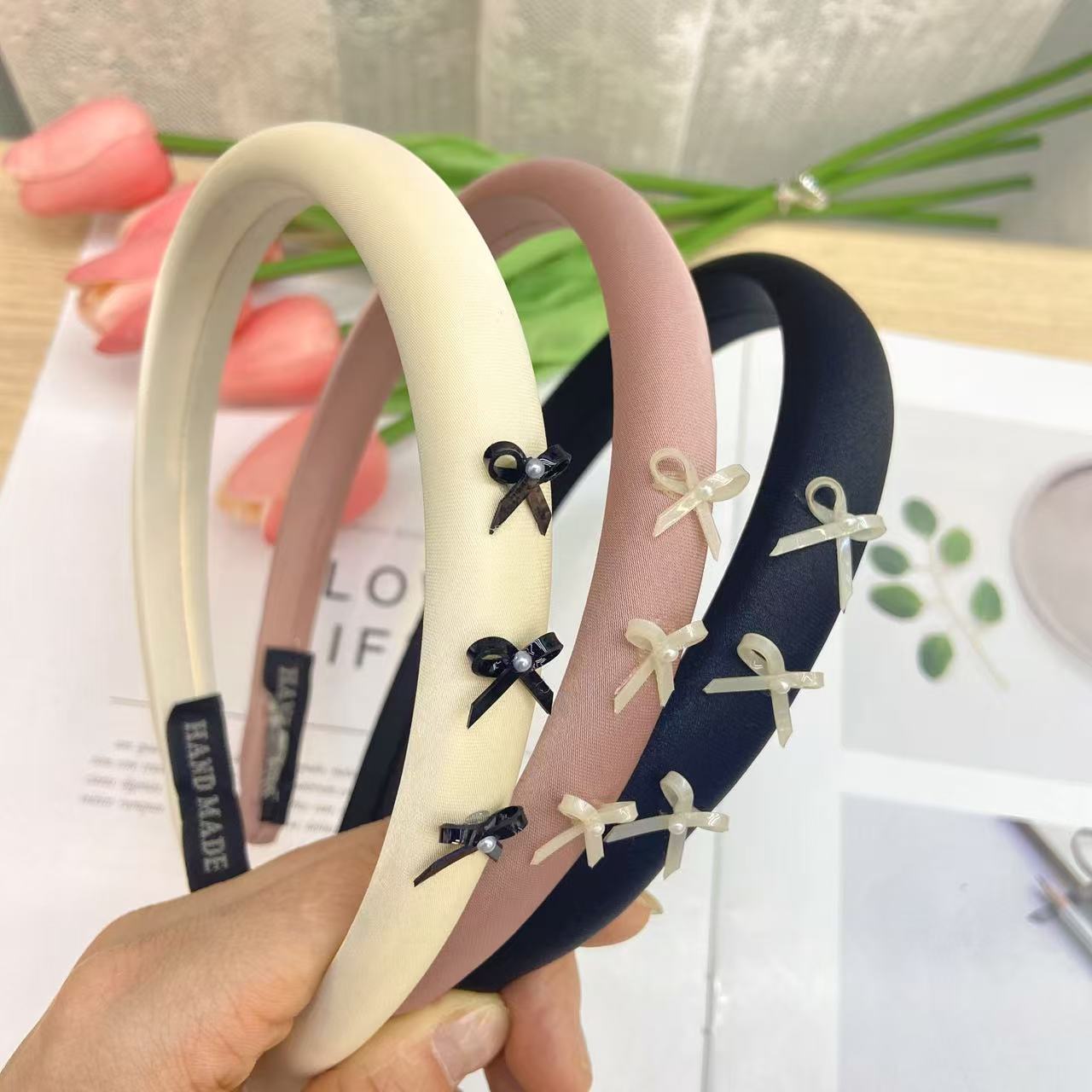 精致发箍，蝴蝶结点缀，手工制作，优雅时尚