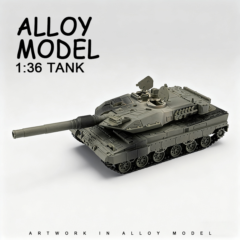 1:36 Leopard 2A7 tank spray simulation alloy car model, car model metal toy car ornament, boys' toy Application Scenario