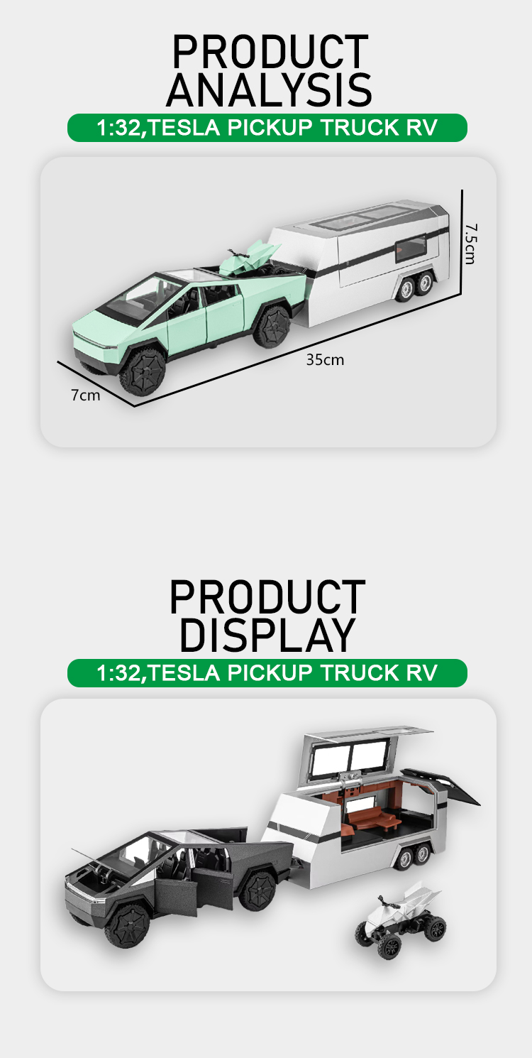 仿真1:32特思皮卡带合金摩托合金车模型玩具收藏摆件儿童声光玩具详情4