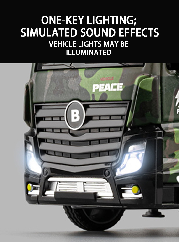 Eight-engine missile vehicle alloy model, rebound sound and light effect, trendy art desktop, trendy toys for boys, and decorative items pic 3