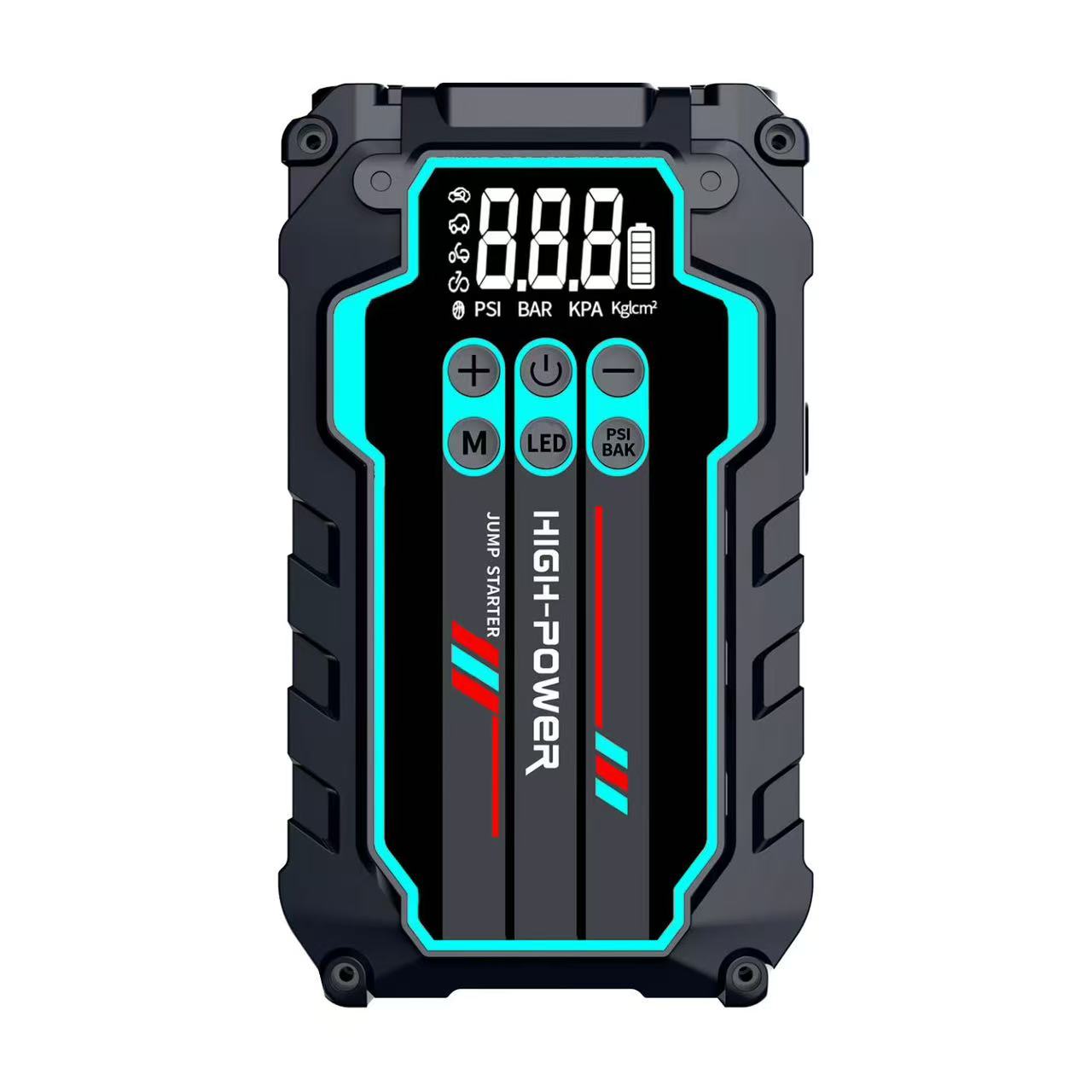 Car emergency start power supply, 12V vehicle-mounted 12000MA air pump, multi-functional mobile phone charging lighting pic 6