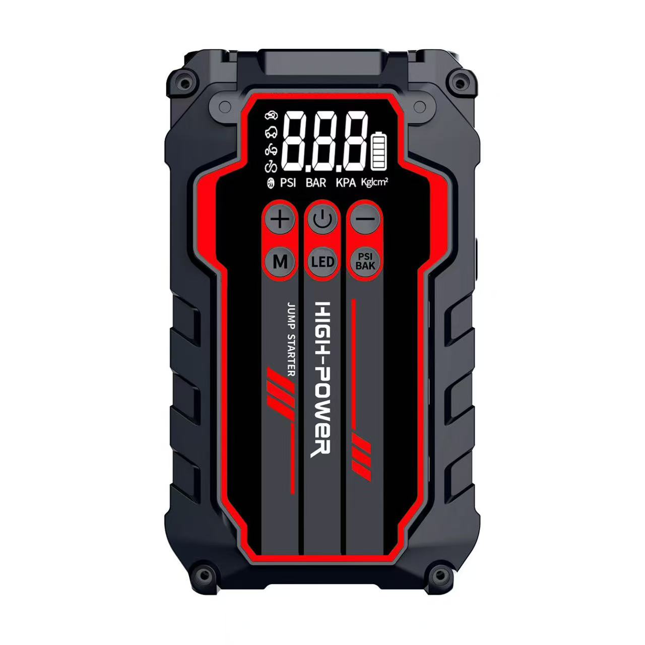 Car emergency start power supply, 12V vehicle-mounted 12000MA air pump, multi-functional mobile phone charging lighting pic 9