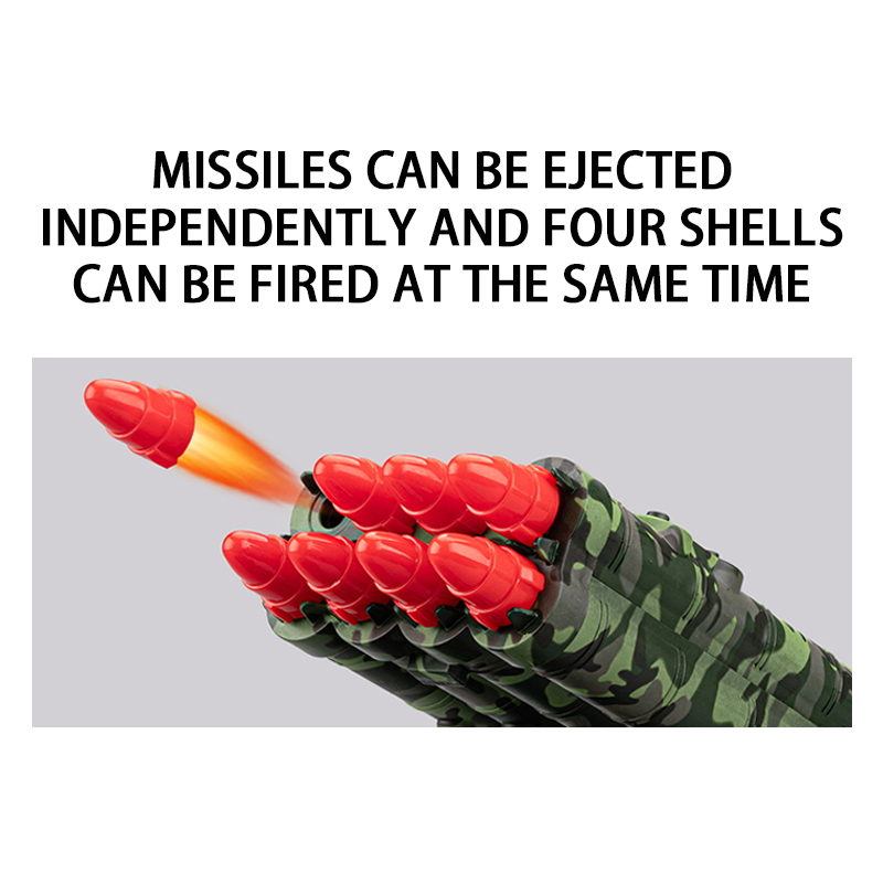 Eight-engine missile vehicle alloy model, rebound sound and light effect, trendy art desktop, trendy toys for boys, and decorative items Item Picture