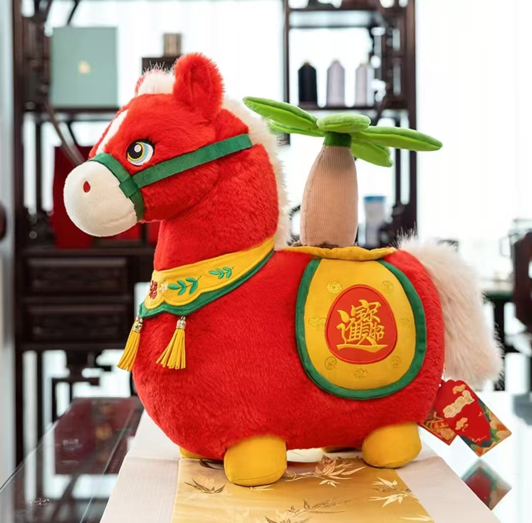 2026新款 生肖马系列  发财大马毛绒公仔 80CM 产品图
