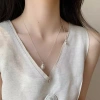 Marlock pearl pendant necklace, extended sweater chain, pearl necklace, tassel necklace, natural, niche, high-end, exquisite, fashionable and versatile collarbone chain details Picture