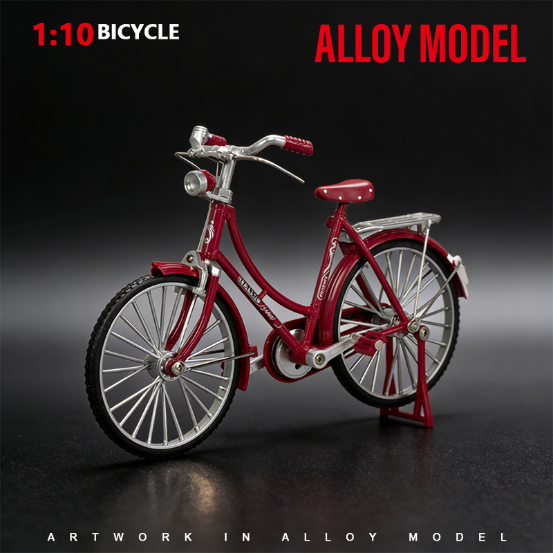 1:1028 bar female bicycle model simulation alloy car model, car model metal toy car ornament Application Scenario
