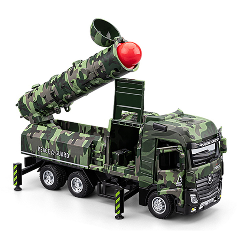 Intercontinental missile vehicle alloy model, rebound sound and light effect, trendy art desktop, trendy toys for boys Application Scenario