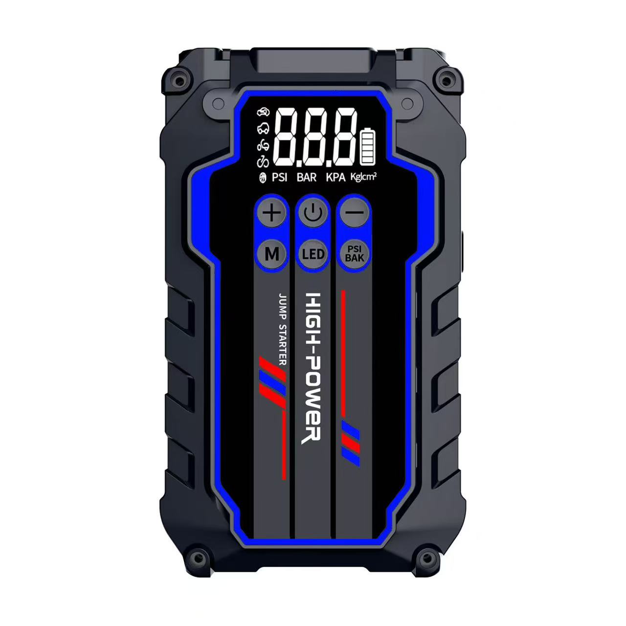 Car emergency start power supply, 12V vehicle-mounted 12000MA air pump, multi-functional mobile phone charging lighting pic 5