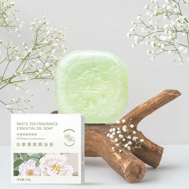 maxi limpio White Tea Essential Oil Soap, long-lasting Fragrance, Cleansing and Bathing perfume, White Tea Soap Application Scenario