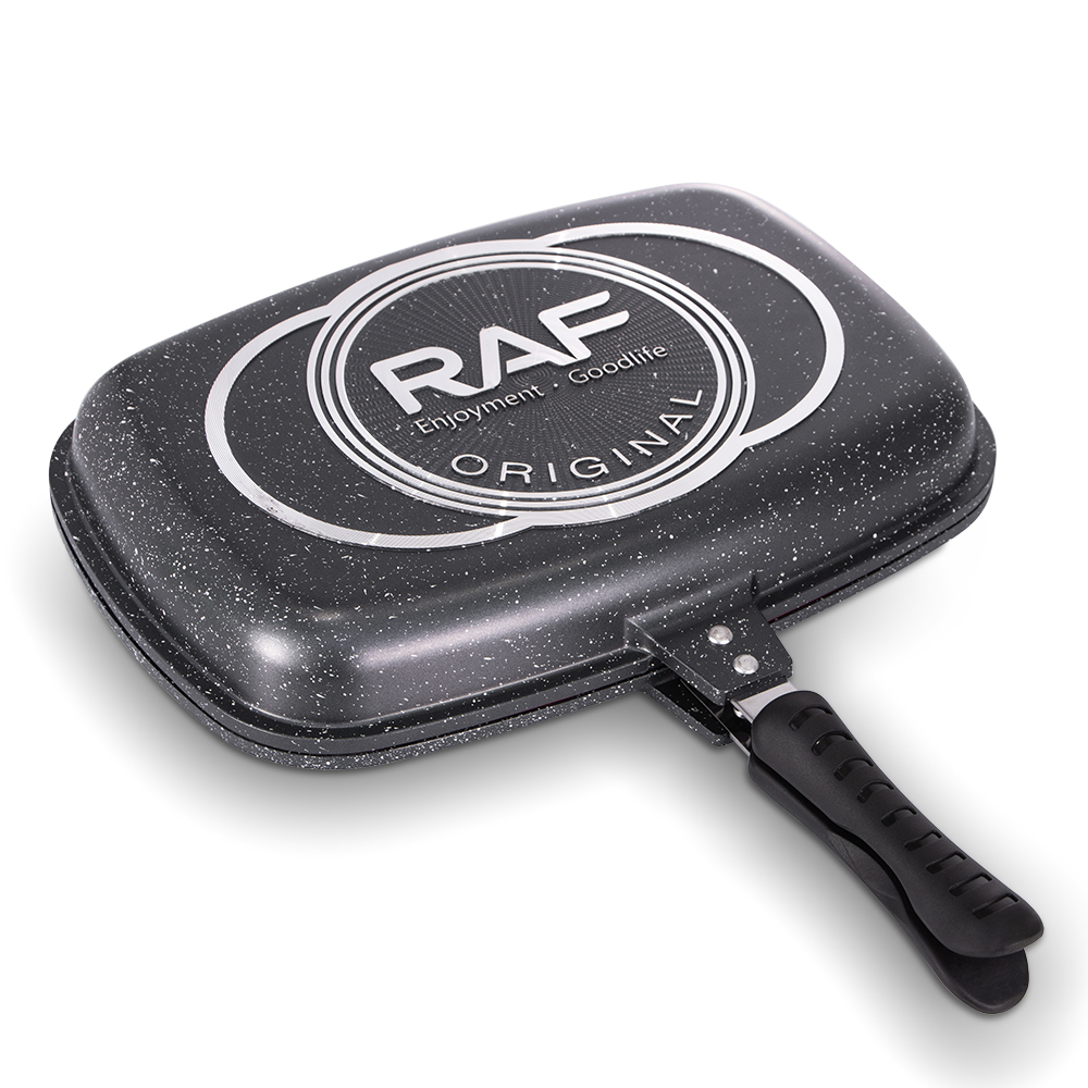 RAF Cross-border tourmaline double-sided baking tray, double-sided frying pan, non-stick baking tray, frying pan, steak, grilled meat, smokeless die-casting Application Scenario