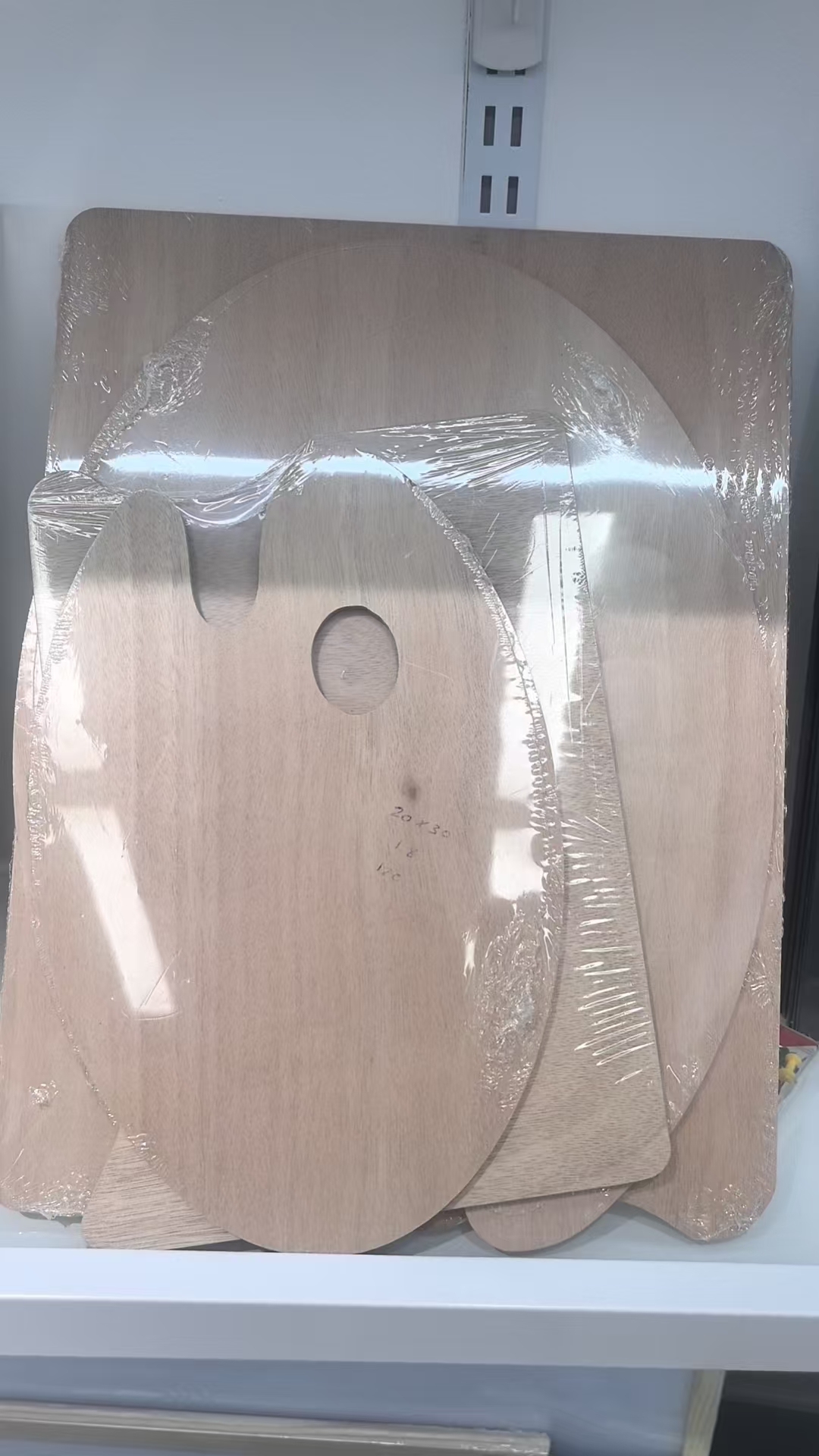 水粉油画木制调色板椭圆长方形丙烯调色盘带拇指孔木质调色板批发