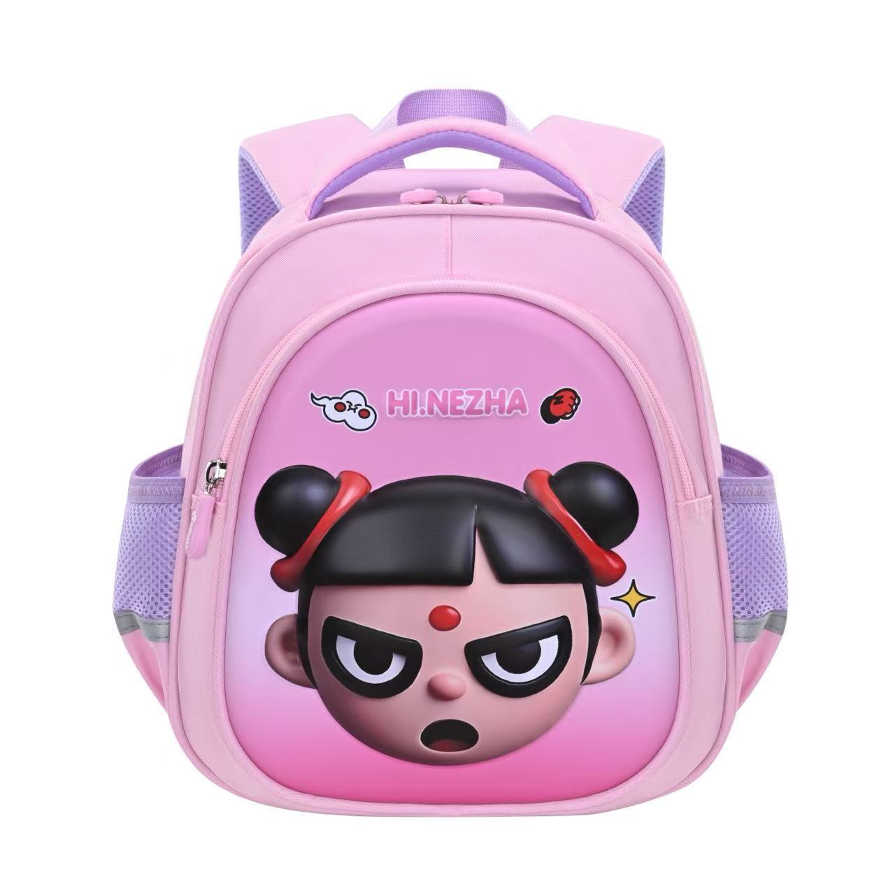 Cute cartoon schoolbags for first-grade kindergarten students, large-tailed cat fashionable and weight-reducing backpacks for boys and girls detail image 18