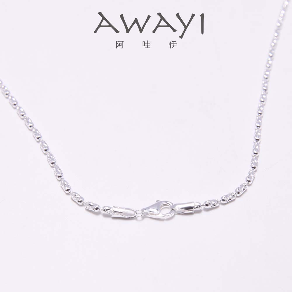 AWAYI纯银s925月亮珠项链