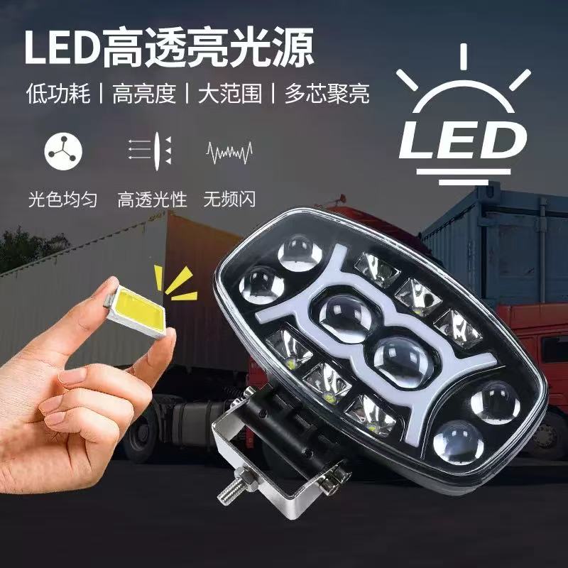 Truck headlights supply automotive LED truck Euro truck lights 12-36v off-road vehicle roof lights truck headlights Specification drawing