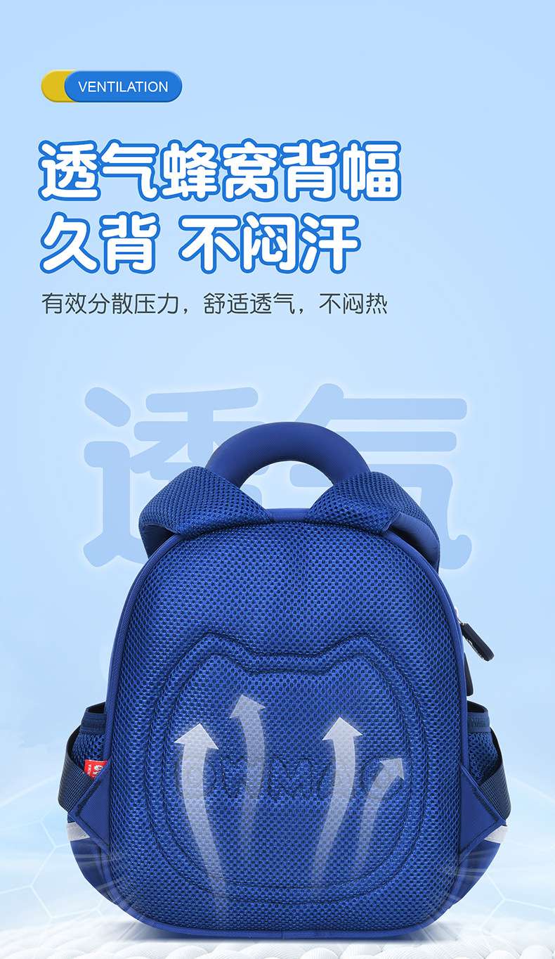 Cute cartoon schoolbags for first-grade kindergarten students, large-tailed cat fashionable and weight-reducing backpacks for boys and girls detail image 13