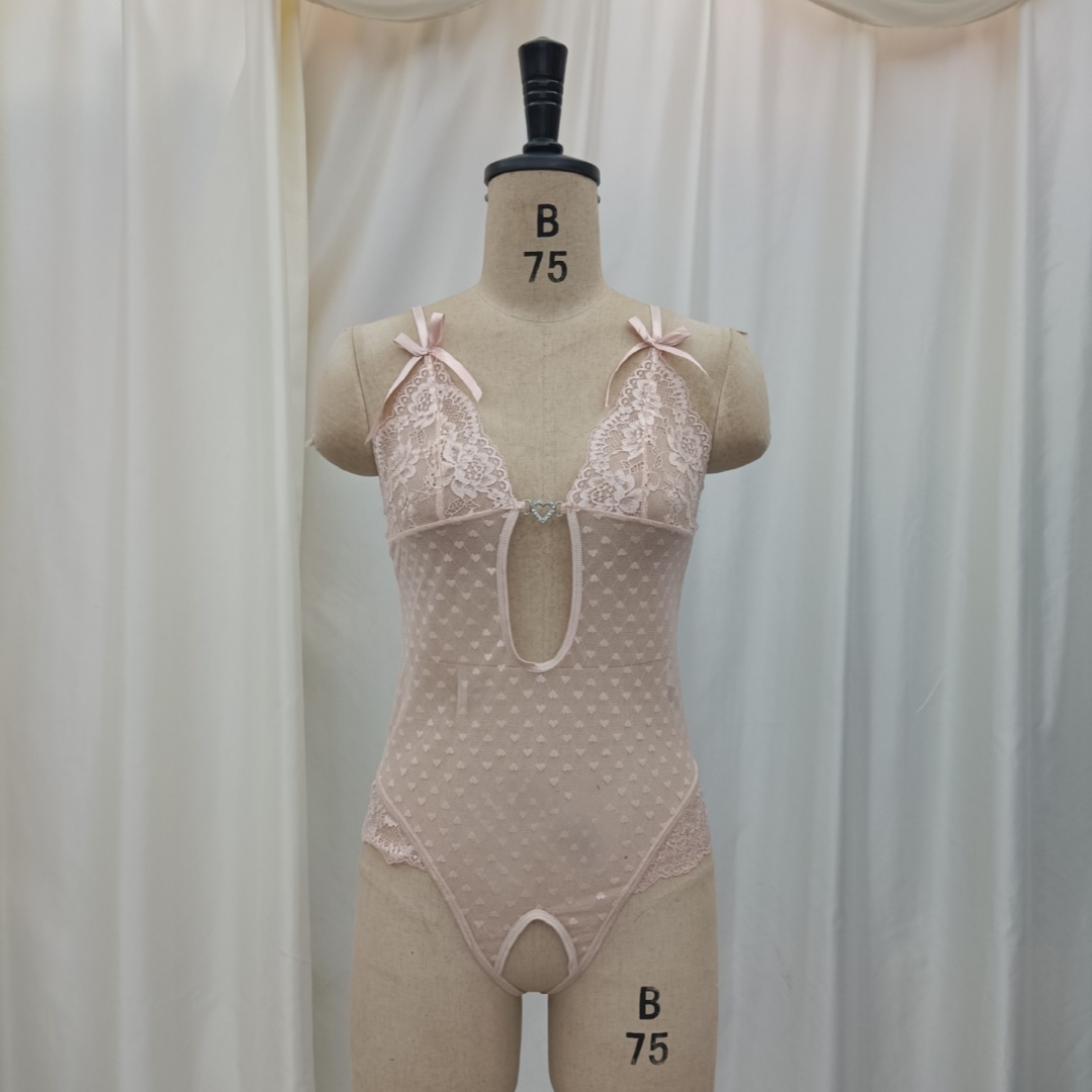 2039性感内衣爱心花体吊带风格个性睡衣精美半透视吊带开裆连体衣详情15