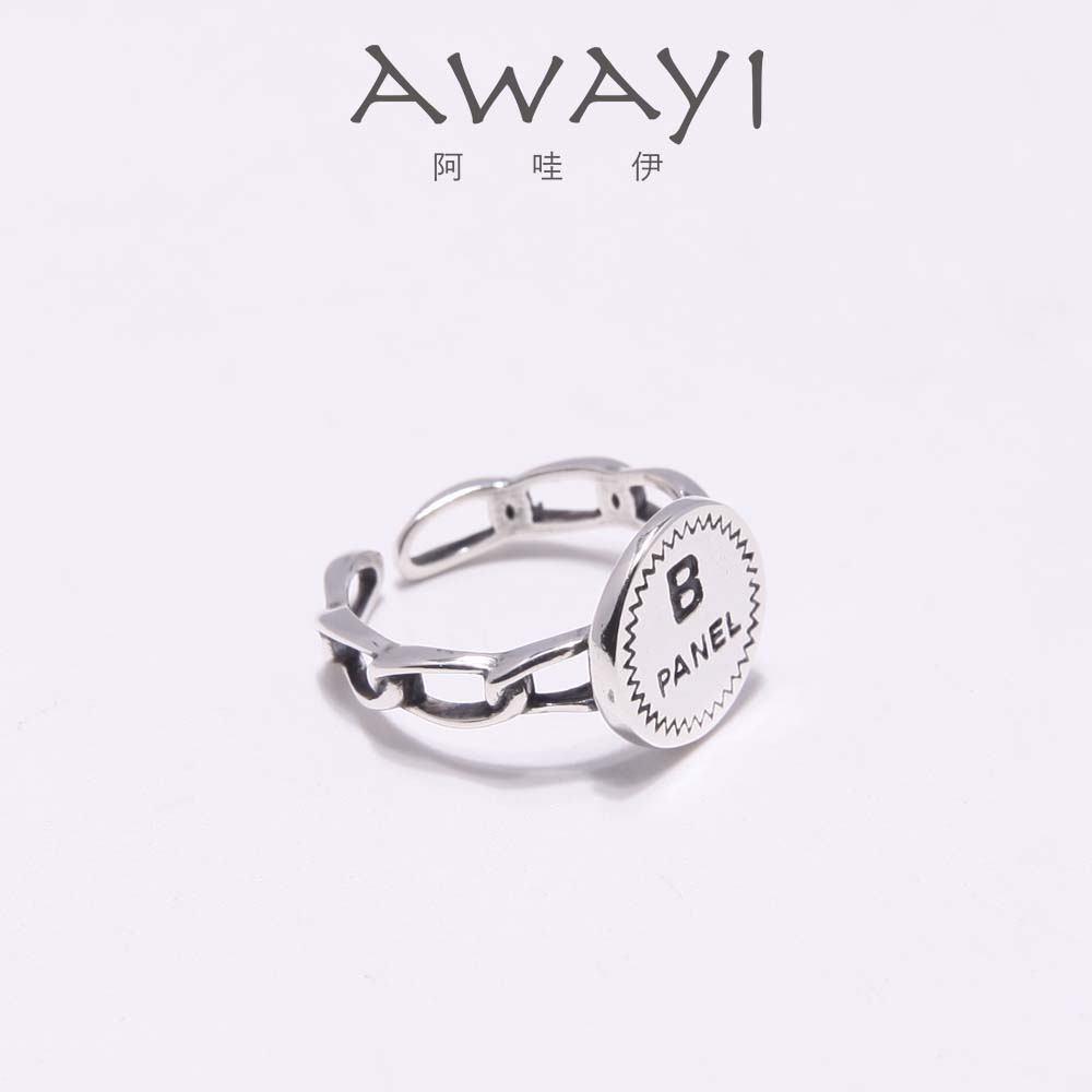 戒指/戒指男/戒指空托/饰品戒指/珍珠戒指白底实物图